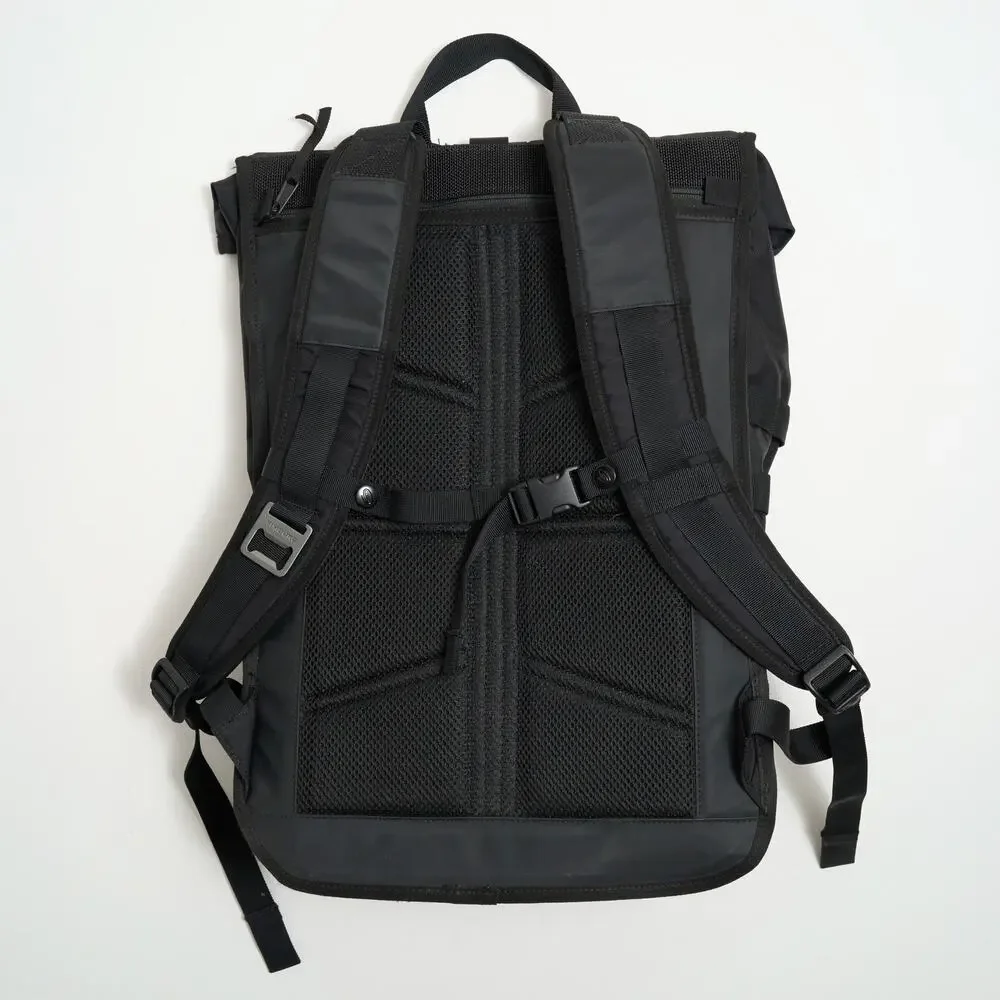 Timbuk2 Spire Laptop Backpack Black Roll Top Commuter Cycling Expandable